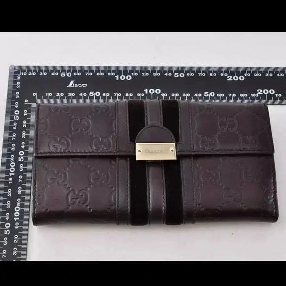Gucci Brown Leather Continental Wallet with Logo Accents - Picture 12 of 12